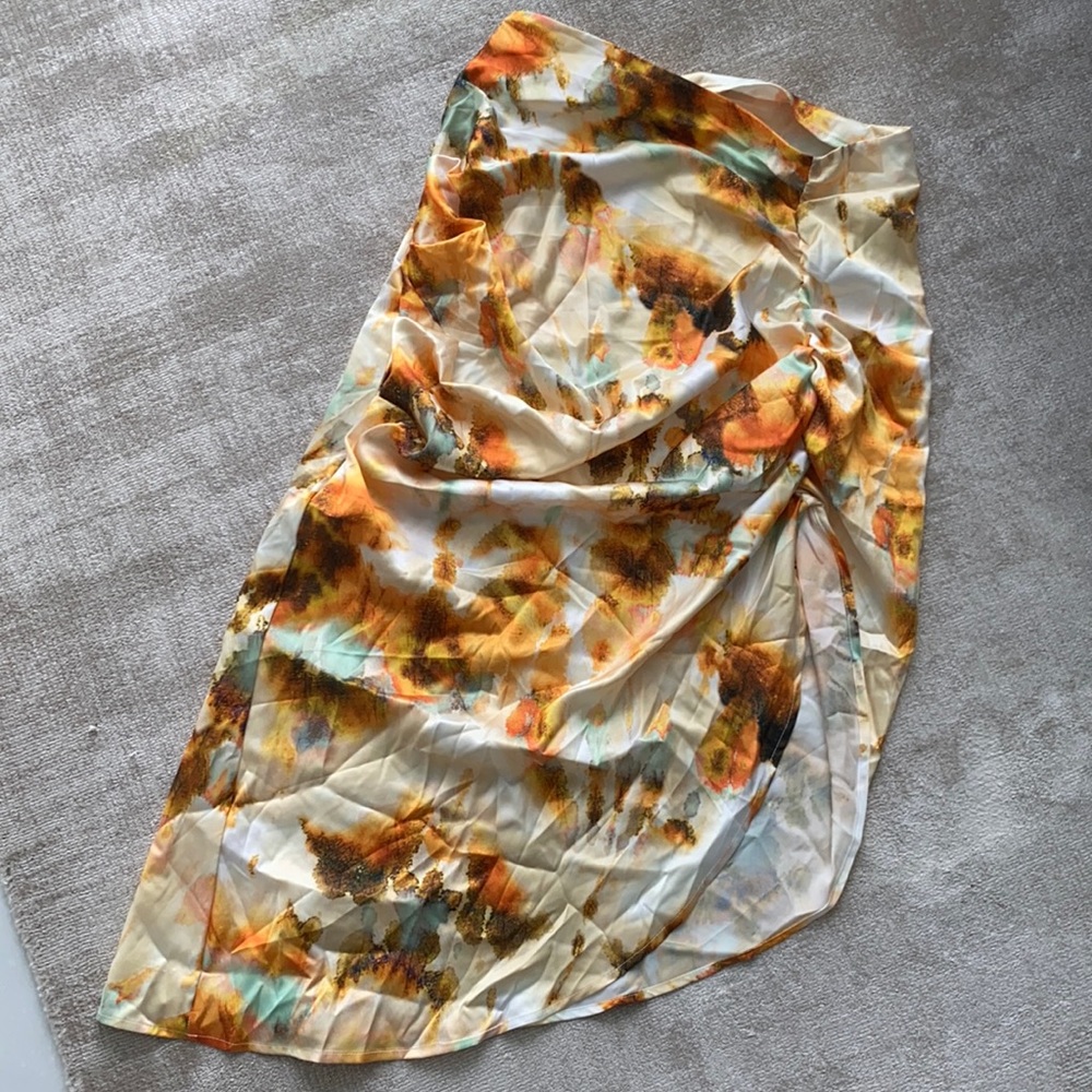 Satin Watercolor Skirt